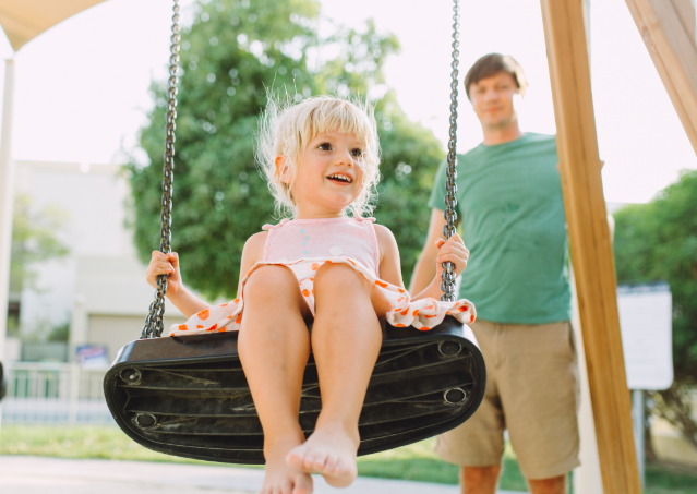 Child on Swing at Hillsboro Playground